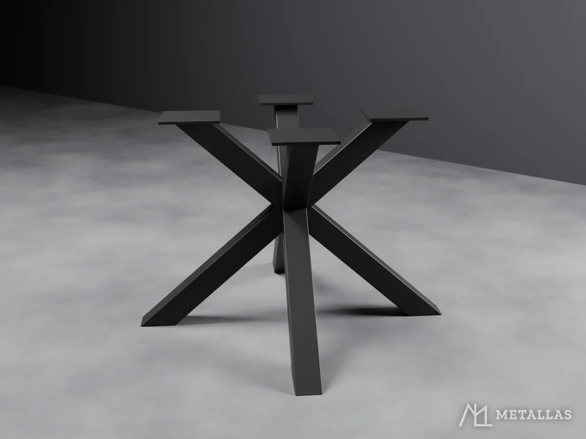 Metalno podnožje zvijezda za okrugli stol, 3D prikaz